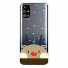 For Samsung Galaxy M51 Christmas Series Clear TPU Protective Case(Fat Deer) - 1