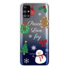 For Samsung Galaxy M51 Christmas Series Clear TPU Protective Case(Simple Snowman) - 1