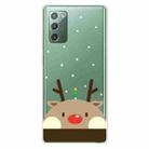 For Samsung Galaxy Note20 Christmas Series Clear TPU Protective Case(Fat Deer) - 1