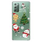 For Samsung Galaxy Note20 Christmas Series Clear TPU Protective Case(4 Cartoons) - 1