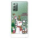For Samsung Galaxy Note20 Christmas Series Clear TPU Protective Case(Penguin Family) - 1