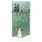 For Samsung Galaxy Note20 Christmas Series Clear TPU Protective Case(Milk Tea Snowman) - 1
