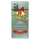 For Samsung Galaxy Note20 Christmas Series Clear TPU Protective Case(Golden Bell) - 1
