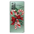 For Samsung Galaxy Note20 Christmas Series Clear TPU Protective Case(Big Crutch) - 1
