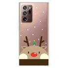 For Samsung Galaxy Note20 Ultra Christmas Series Clear TPU Protective Case(Fat Deer) - 1