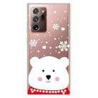 For Samsung Galaxy Note20 Ultra Christmas Series Clear TPU Protective Case(Chubby White Bear) - 1