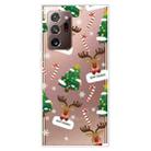 For Samsung Galaxy Note20 Ultra Christmas Series Clear TPU Protective Case(Cane Deer) - 1