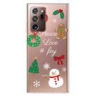 For Samsung Galaxy Note20 Ultra Christmas Series Clear TPU Protective Case(Simple Snowman) - 1