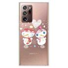 For Samsung Galaxy Note20 Ultra Christmas Series Clear TPU Protective Case(Couple Snowman) - 1