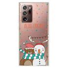 For Samsung Galaxy Note20 Ultra Christmas Series Clear TPU Protective Case(Take Picture Bear Snowman) - 1