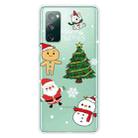 For Samsung Galaxy S20 FE Christmas Series Clear TPU Protective Case(4 Cartoons) - 1