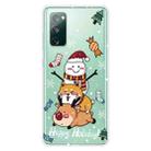 For Samsung Galaxy S20 FE Christmas Series Clear TPU Protective Case(Stacked Doll) - 1