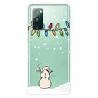 For Samsung Galaxy S20 FE Christmas Series Clear TPU Protective Case(Milk Tea Snowman) - 1