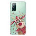 For Samsung Galaxy S20 FE Christmas Series Clear TPU Protective Case(Smiley Deer) - 1