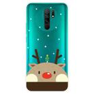 For Xiaomi Redmi 9 Christmas Series Transparent TPU Protective Case(Fat Deer) - 1