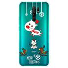 For Xiaomi Redmi 9 Christmas Series Transparent TPU Protective Case(Trojan Bear Deer) - 1