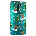 For Xiaomi Redmi 9 Christmas Series Transparent TPU Protective Case(Cane Deer) - 1