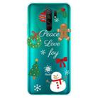 For Xiaomi Redmi 9 Christmas Series Transparent TPU Protective Case(Simple Snowman) - 1