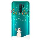 For Xiaomi Redmi 9 Christmas Series Transparent TPU Protective Case(Milk Tea Snowman) - 1