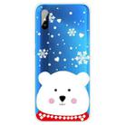 For Xiaomi Redmi 9A Christmas Series Transparent TPU Protective Case(Chubby White Bear) - 1