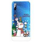 For Xiaomi Redmi 9A Christmas Series Transparent TPU Protective Case(Penguin Family) - 1