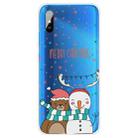 For Xiaomi Redmi 9A Christmas Series Transparent TPU Protective Case(Take Picture Bear Snowman) - 1