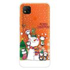 For Xiaomi Redmi 9C Christmas Series Transparent TPU Protective Case(Penguin Family) - 1