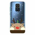 For Xiaomi Redmi Note 9 Christmas Series Transparent TPU Protective Case(Fat Deer) - 1