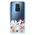 For Xiaomi Redmi Note 9 Christmas Series Transparent TPU Protective Case(Snow Entertainment) - 1