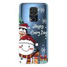 For Xiaomi Redmi Note 9 Christmas Series Transparent TPU Protective Case(Cute Penguin Snowman) - 1