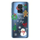 For Xiaomi Redmi Note 9 Christmas Series Transparent TPU Protective Case(Simple Snowman) - 1