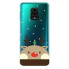 For Xiaomi Redmi Note 9S Christmas Series Transparent TPU Protective Case(Fat Deer) - 1