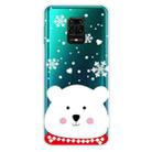 For Xiaomi Redmi Note 9S Christmas Series Transparent TPU Protective Case(Chubby White Bear) - 1