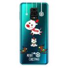 For Xiaomi Redmi Note 9S Christmas Series Transparent TPU Protective Case(Trojan Bear Deer) - 1