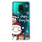 For Xiaomi Redmi Note 9S Christmas Series Transparent TPU Protective Case(Cute Penguin Snowman) - 1