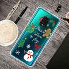 For Xiaomi Redmi Note 9S Christmas Series Transparent TPU Protective Case(Simple Snowman) - 2