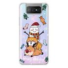 For ASUS Zenfone 7 Pro ZS671KS Christmas Series Transparent TPU Protective Case(Stacked Doll) - 1