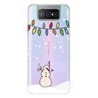 For ASUS Zenfone 7 Pro ZS671KS Christmas Series Transparent TPU Protective Case(Milk Tea Snowman) - 1