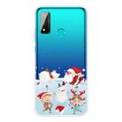 For Huawei P Smart 2020 Christmas Series Transparent TPU Protective Case(Snow Entertainment) - 1