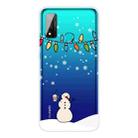 For Huawei P Smart 2020 Christmas Series Transparent TPU Protective Case(Milk Tea Snowman) - 1