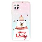 For Huawei P40 Lite & Nova 6 SE Christmas Series Transparent TPU Protective Case(Scarf White Bear) - 1