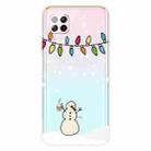 For Huawei P40 Lite & Nova 6 SE Christmas Series Transparent TPU Protective Case(Milk Tea Snowman) - 1