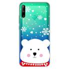 For Huawei P40 Lite E Christmas Series Transparent TPU Protective Case(Chubby White Bear) - 1