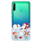 For Huawei P40 Lite E Christmas Series Transparent TPU Protective Case(Snow Entertainment) - 1