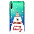 For Huawei P40 Lite E Christmas Series Transparent TPU Protective Case(Scarf White Bear) - 1