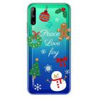 For Huawei P40 Lite E Christmas Series Transparent TPU Protective Case(Simple Snowman) - 1