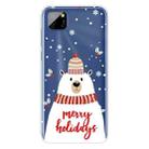 For Huawei Y5p Christmas Series Transparent TPU Protective Case(Scarf White Bear) - 1