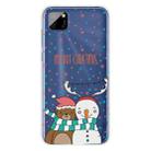 For Huawei Y5p Christmas Series Transparent TPU Protective Case(Take Picture Bear Snowman) - 1