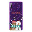 For Huawei Y6p Christmas Series Transparent TPU Protective Case(Take Picture Bear Snowman) - 1