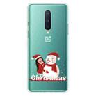 For OnePlus 8 Christmas Series Transparent TPU Protective Case(Girl Snowman) - 1